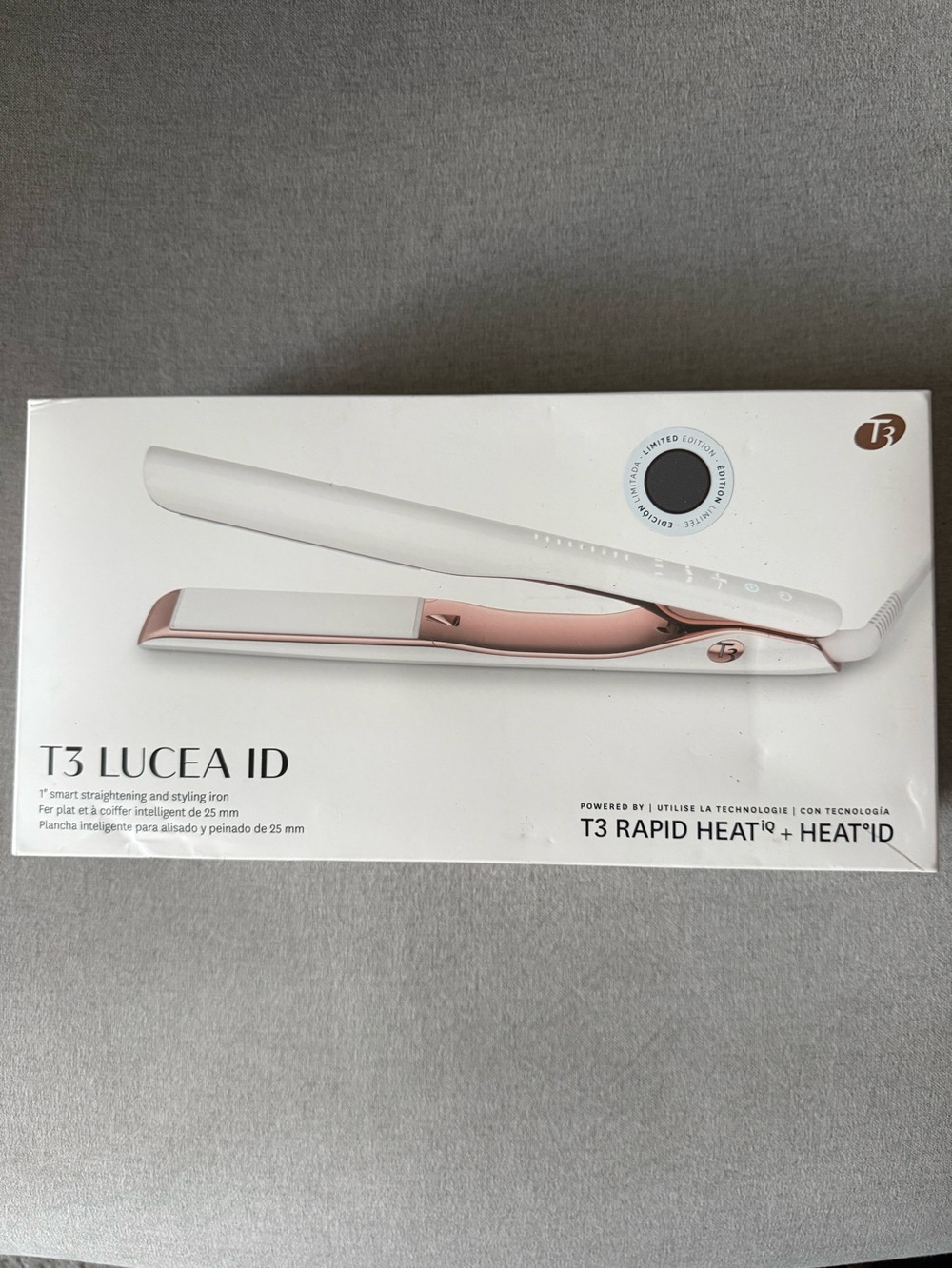 T3 Lucea ID White + Rose Gold Flat Iron new